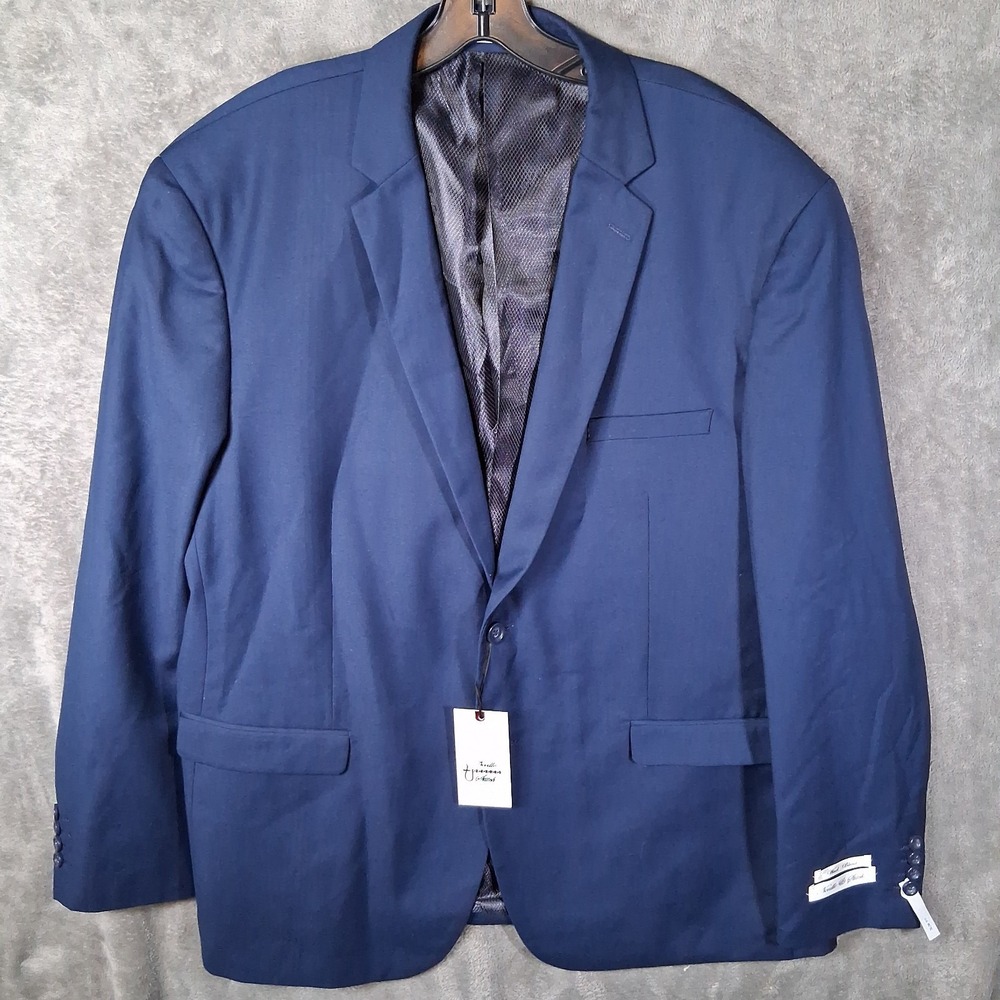New Needle Y Stitch Blazer Men Size 52L Navy Blue Suit Jacket Sport Coat S-4030
